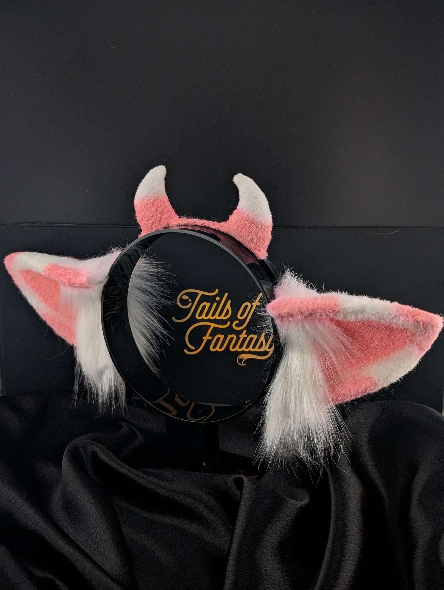 strawberry-cow-ears cow ears headband for cosplay, furry fandom and costume wear