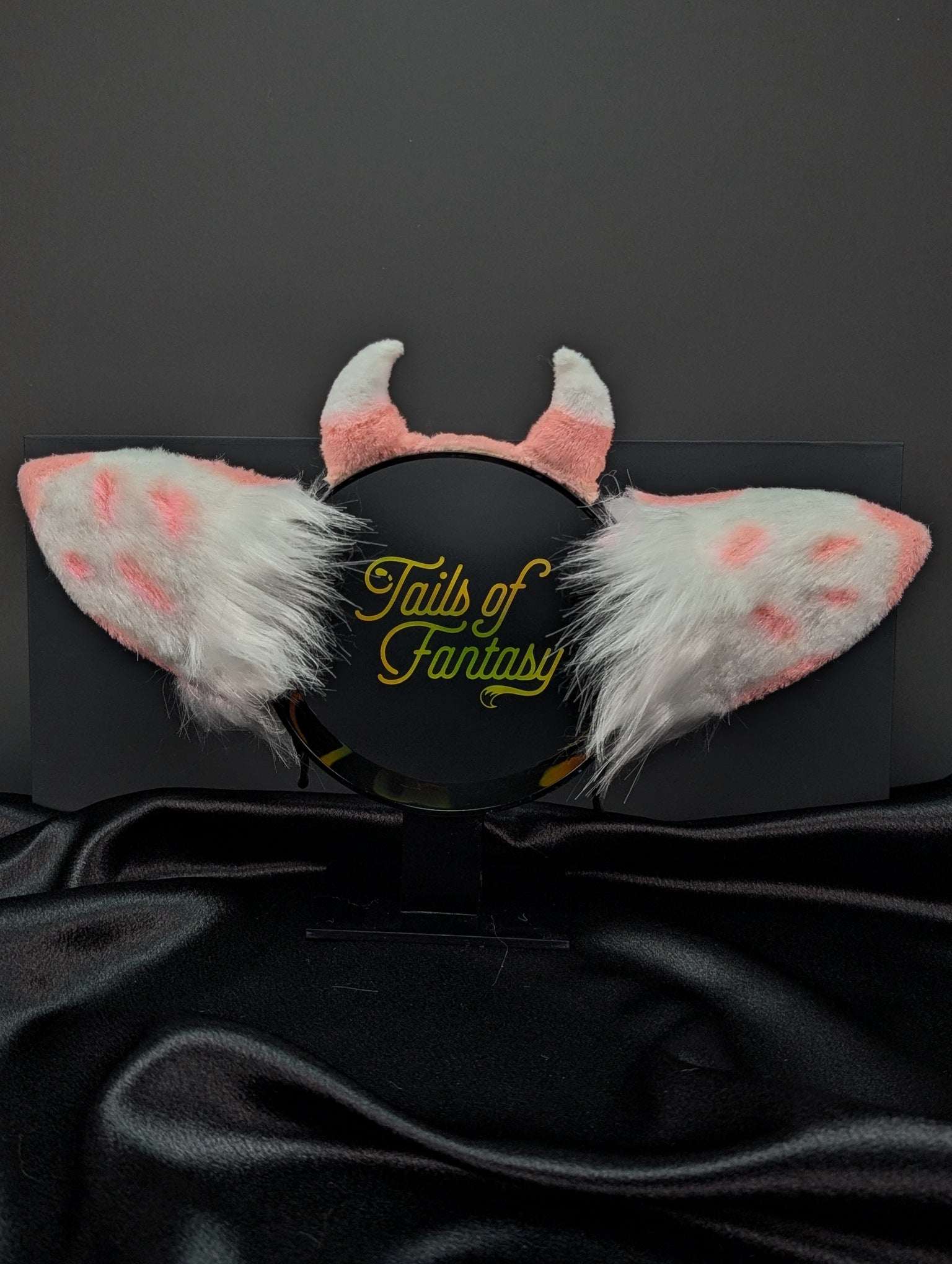 strawberry-cow-ears cow ears headband for cosplay, furry fandom and costume wear