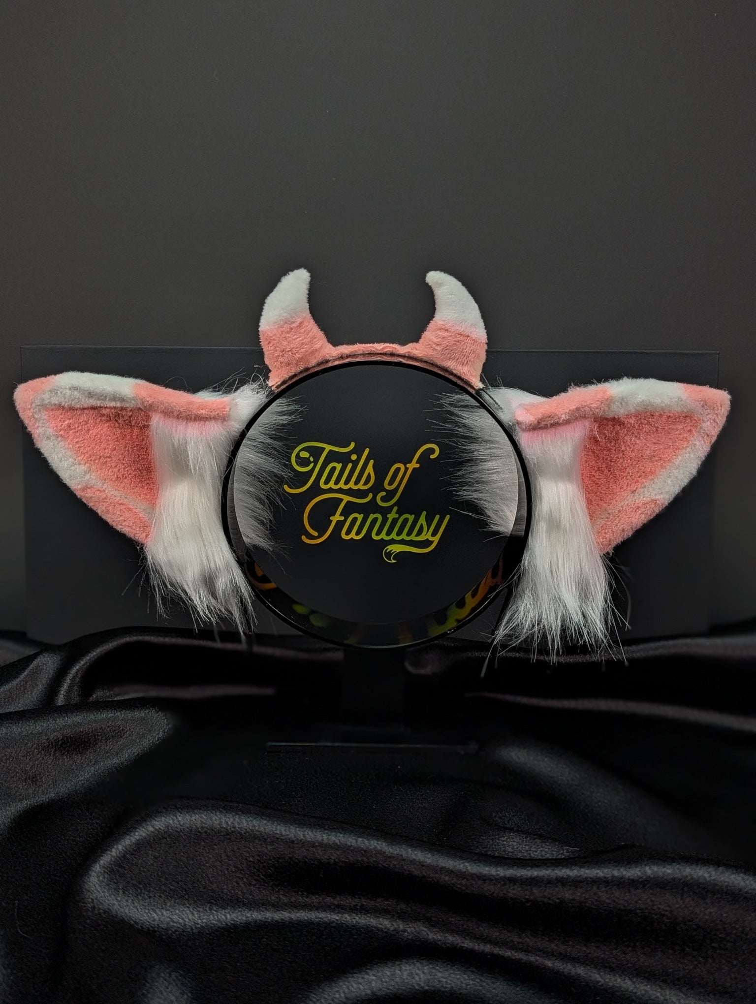 strawberry-cow-ears cow ears headband for cosplay, furry fandom and costume wear