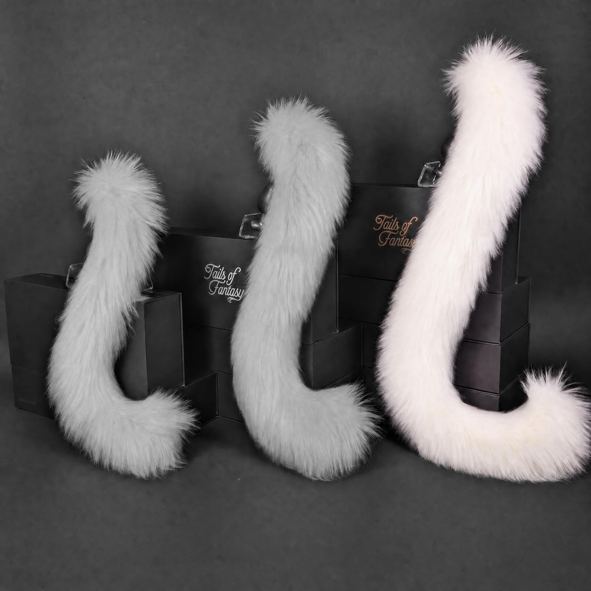 White Cat Tail - Long Hair
