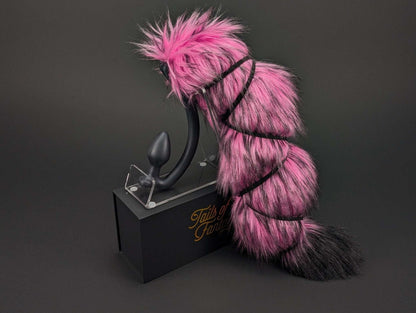 bdsm-princess-fox-tail fox tail butt plug with realistic faux fur tail and raised tail design