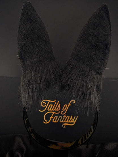 Black Bunny Rabbit Ears- Upright