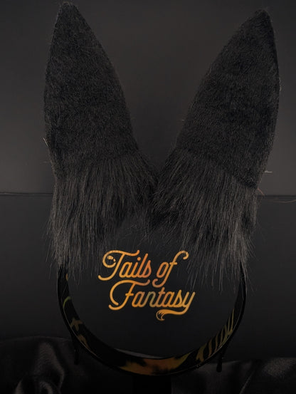 Black Bunny Rabbit Ears- Upright
