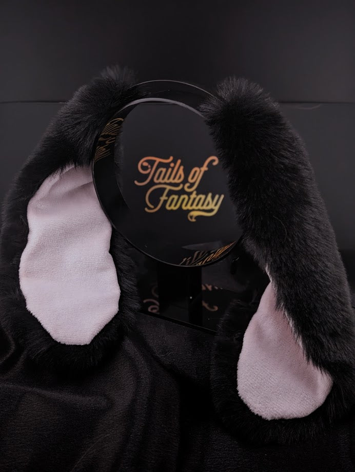 Black Bunny Rabbit Ears - Floppy