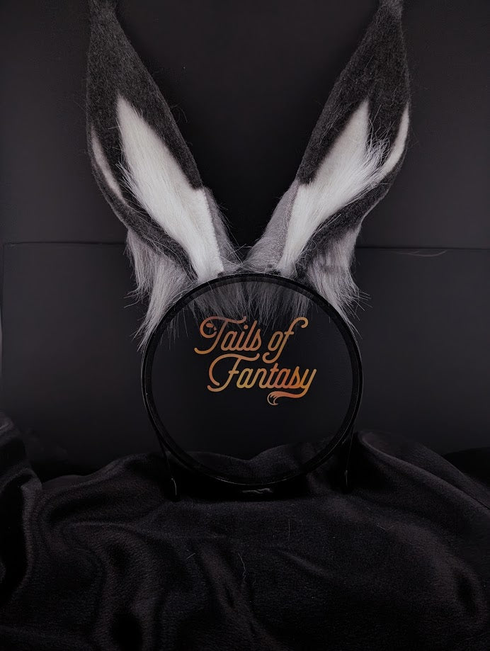 Black Bunny Rabbit Ears- Upright - Classic