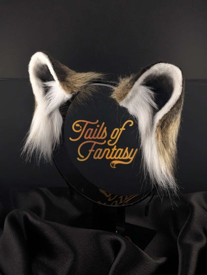 brown-raccoon-ears raccoon ears headband for cosplay, furry fandom and costume wear