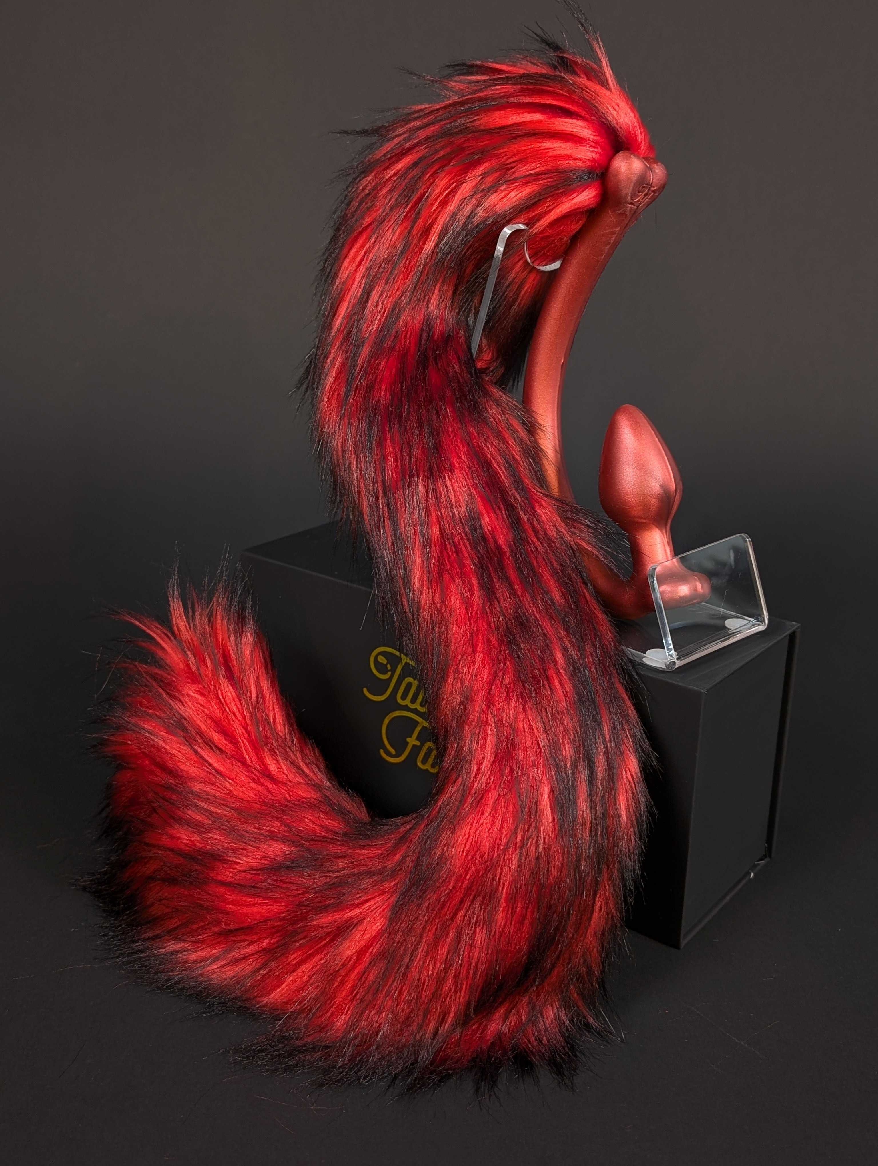 Models wearing Magma Kitty Tail