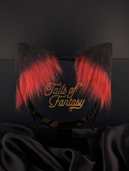magma-cat-ears cat ears headband in magma for cosplay, furry fandom and costume wear