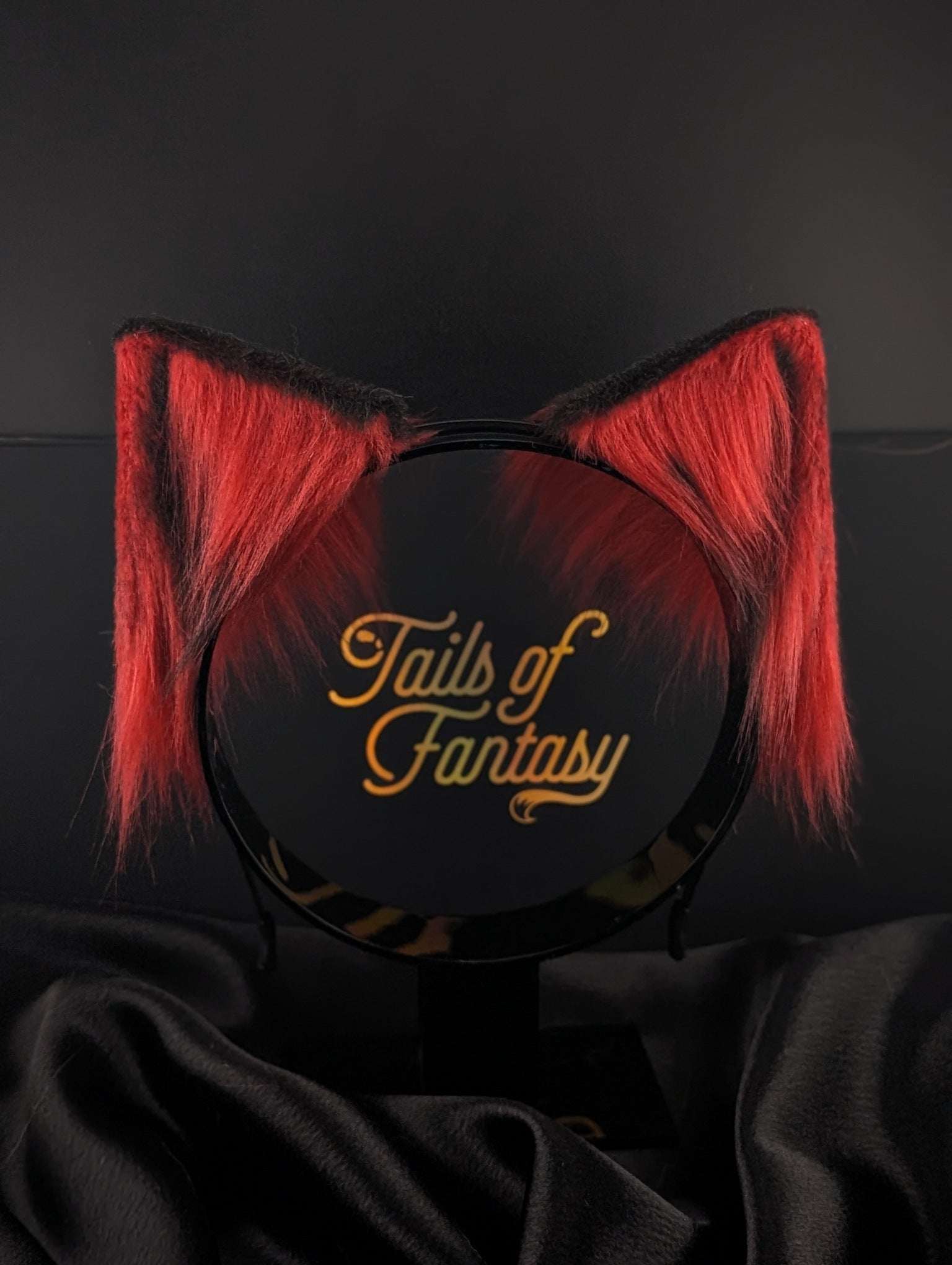 magma-cat-ears cat ears headband in magma for cosplay, furry fandom and costume wear
