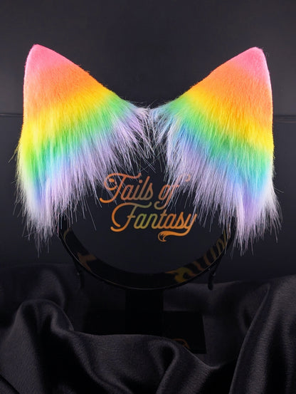 Rainbow Wolf Ears