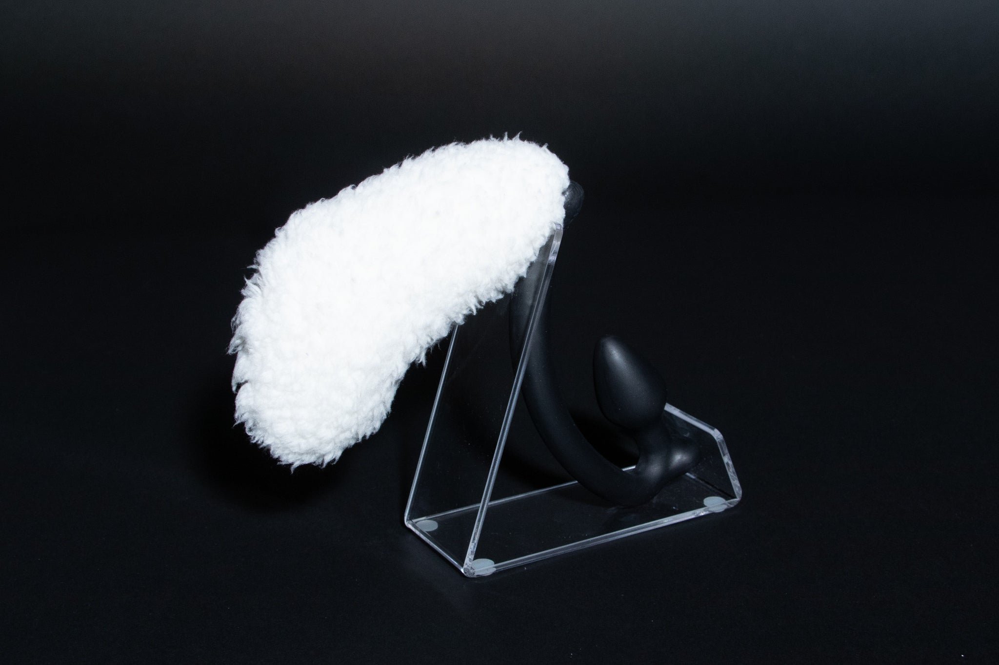 sheep-tail with realistic faux fur tail and raised tail design