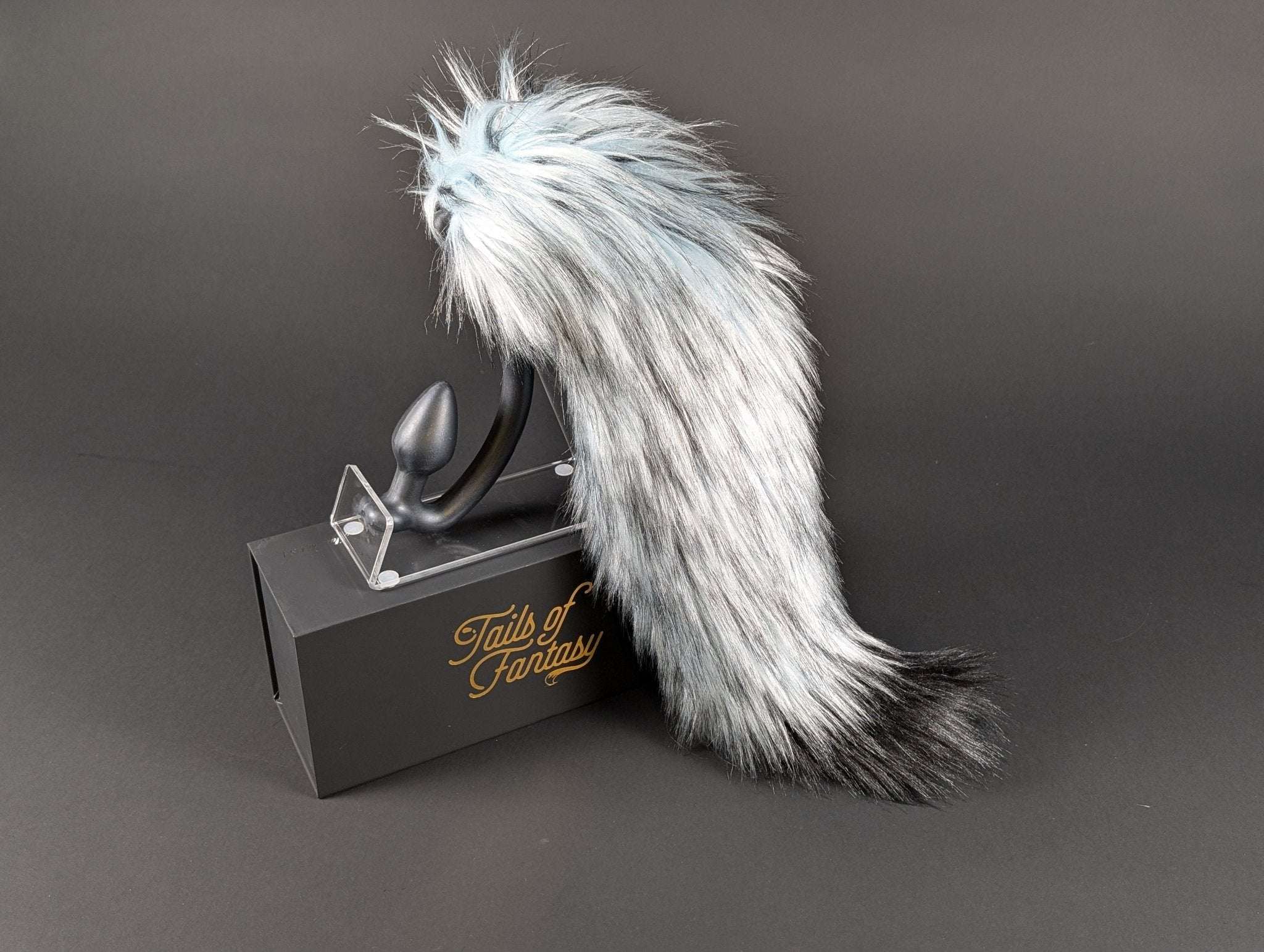 tidal-fox-tail fox tail butt plug in tidal with realistic faux fur tail and raised tail design