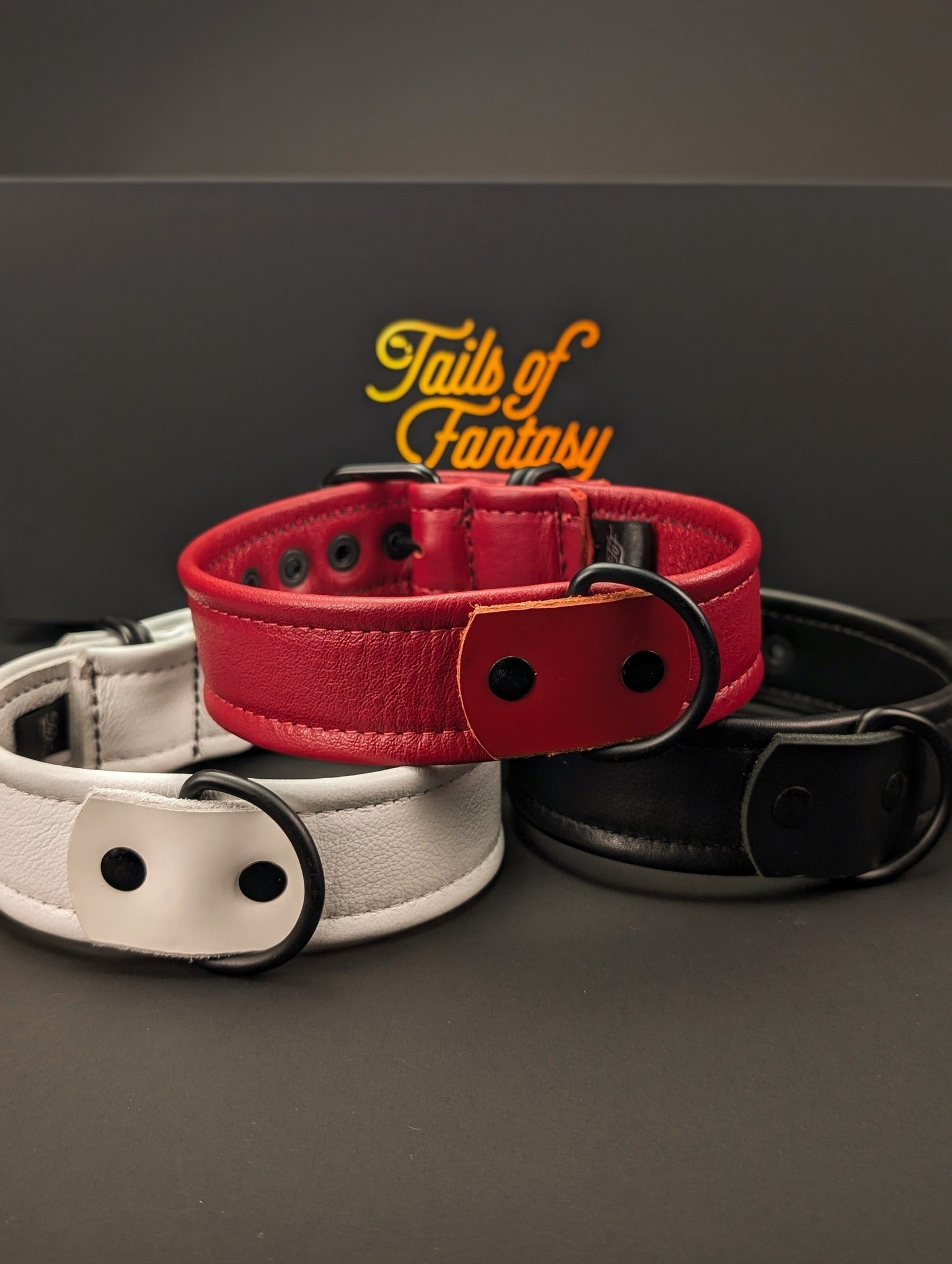 Trifold Leather Collars - 1.5 inch