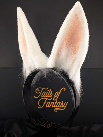 White Bunny Rabbit Ears- Upright