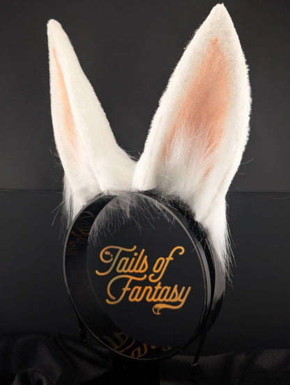 White Bunny Rabbit Ears- Upright