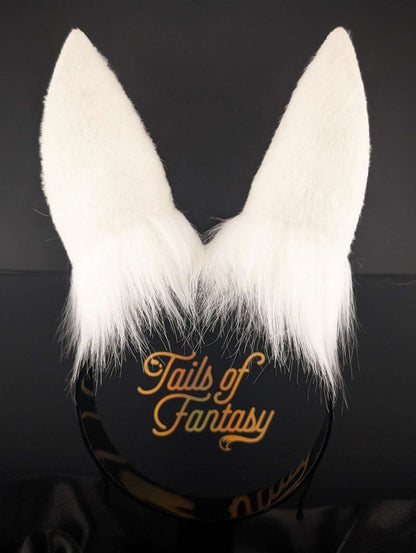 White Bunny Rabbit Ears- Upright