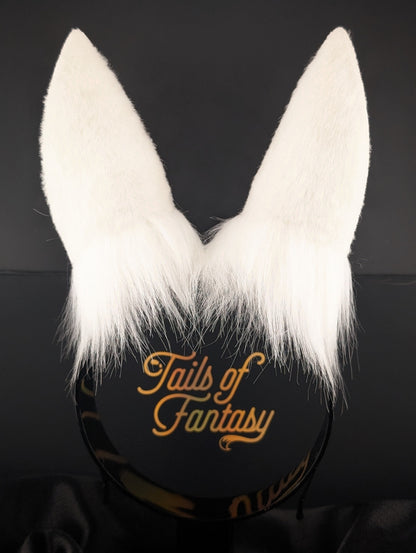 White Bunny Rabbit Ears- Upright