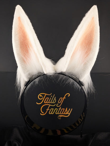White Bunny Rabbit Ears- Upright