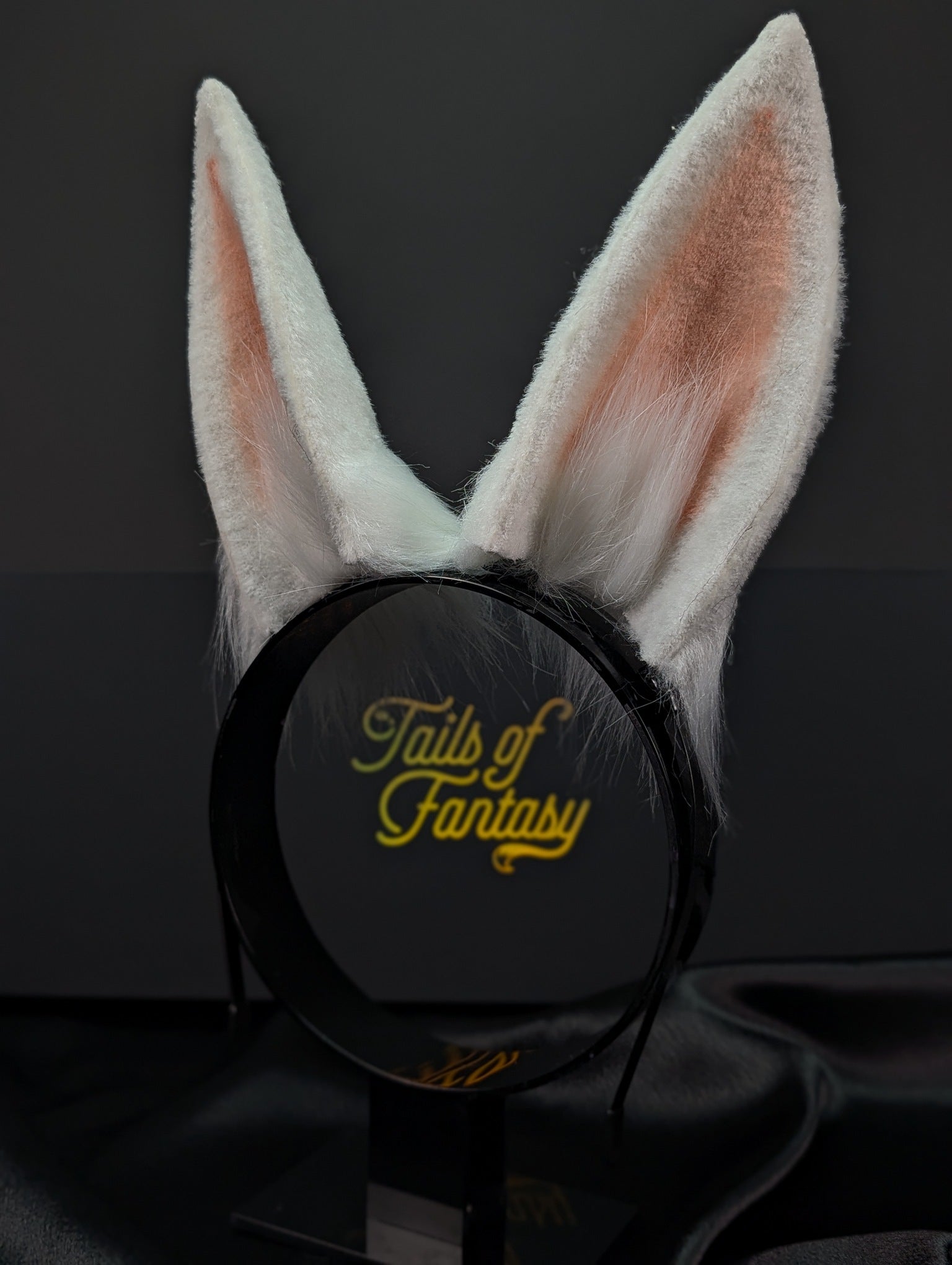 White Bunny Rabbit Ears- Upright