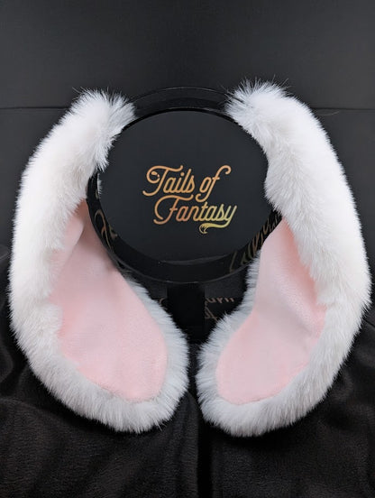 White Bunny Rabbit Ears - Floppy