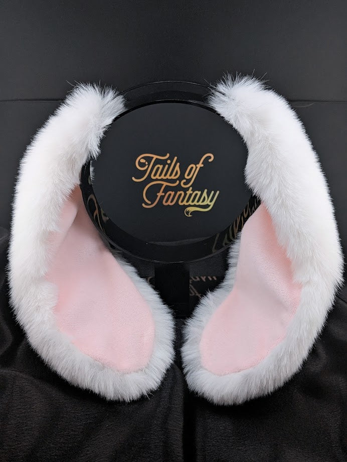 White Bunny Rabbit Ears - Floppy