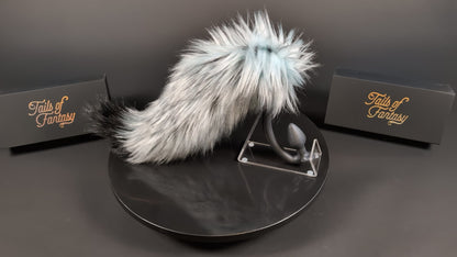 tidal-fox-tail fox tail butt plug in tidal with realistic faux fur tail and raised tail design