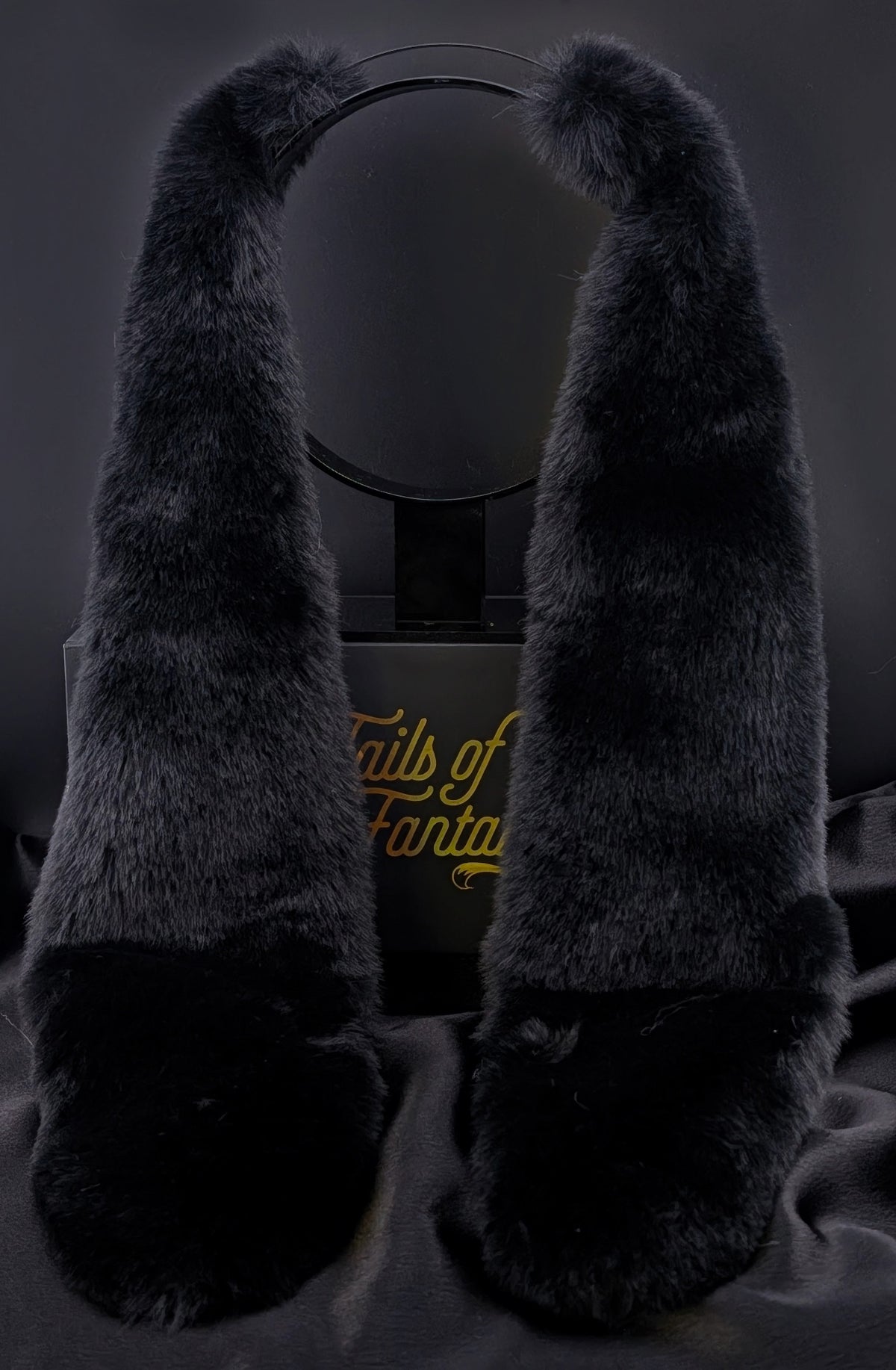 XL Black Bunny Rabbit Ears - Floppy