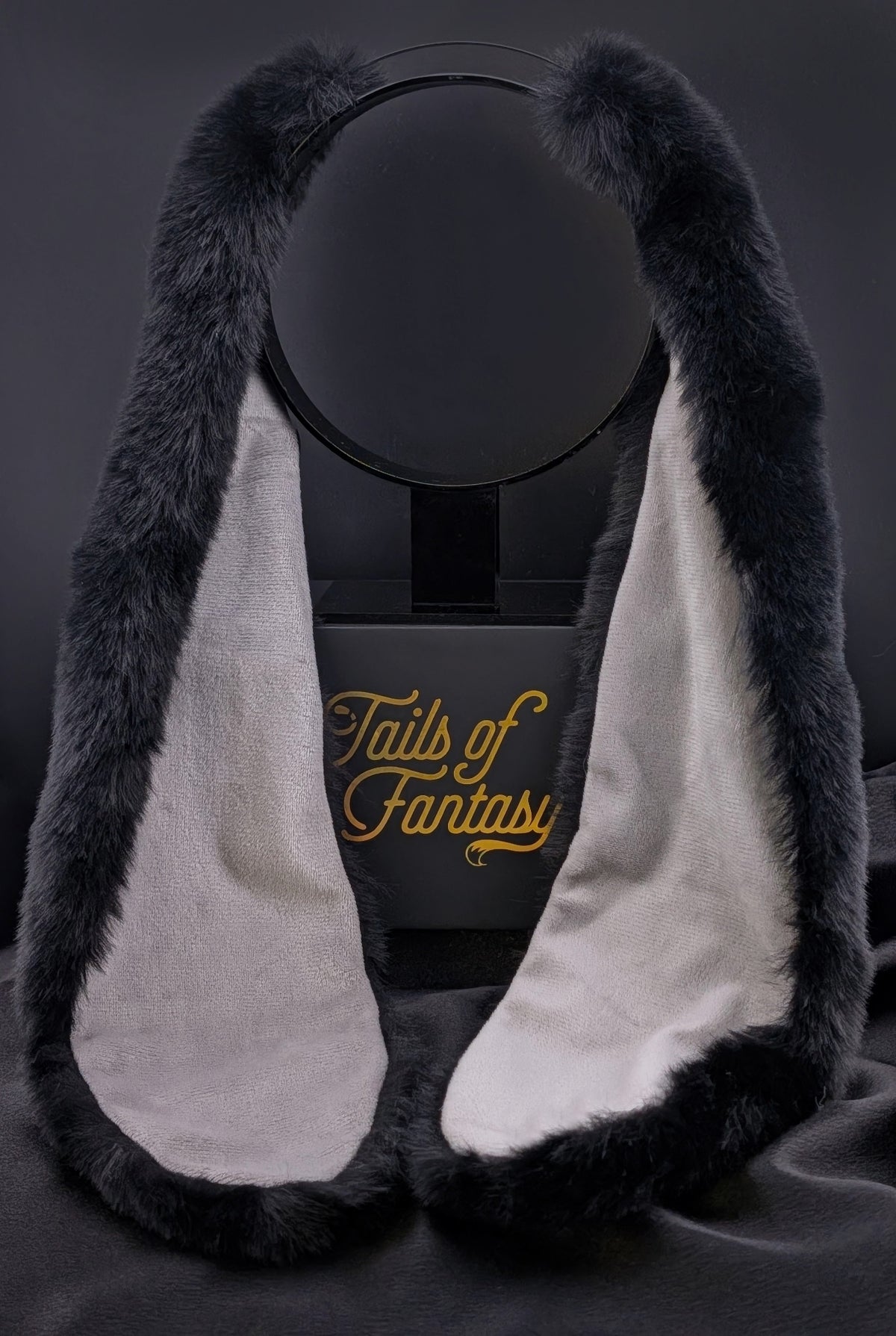 XL Black Bunny Rabbit Ears - Floppy