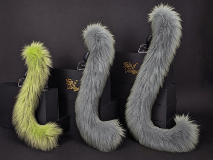 Tails of Fantasy Toxic Cat Tail body-safe silicone butt plug featuring a unique upright support design - (small plug) studio display of the Toxic Cat Tail.