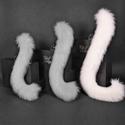 White Cat Tail - Long Hair