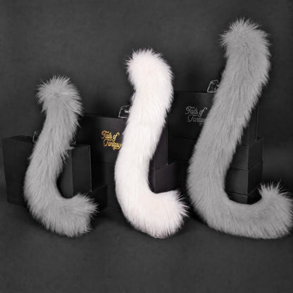 White Cat Tail - Long Hair